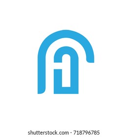 Vector Blue Initial R H Bold Logo
