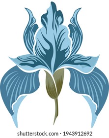 
Iris azul vectorial