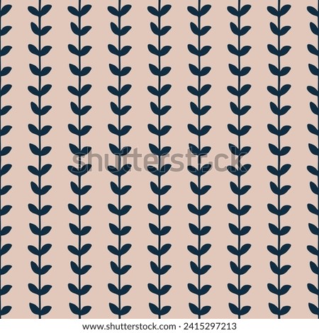 Vector blue leaves botanical abstract seamless pattern background. Perfect for fabric, scrapbooking, wallpaper projects