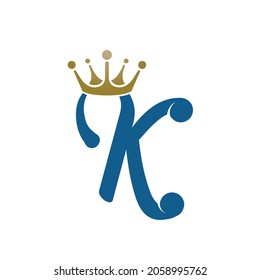 Letra azul vector logotipo único