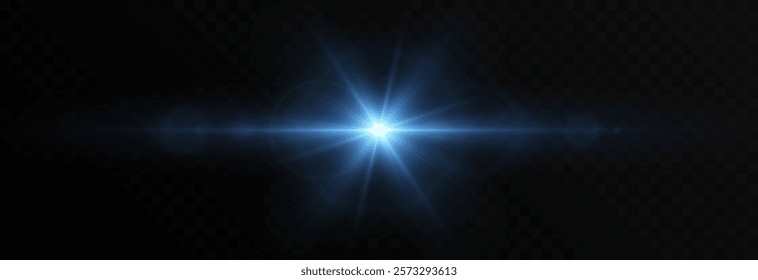 Vector blue light png. Blue flash of light. Glare from light.