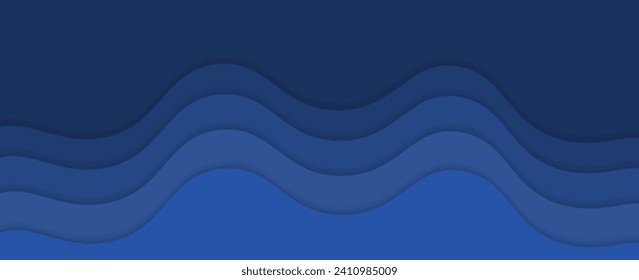Elemento de curva de fondo de línea azul vectorial con espacio negro para el diseño de texto y mensaje, capas superpuestas