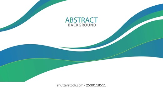 Vector blue line background curve element with white space for text and message design, overlapping layers, vector