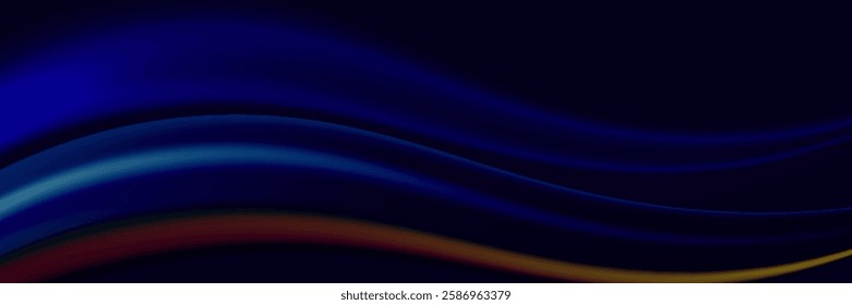 Vector blue line background curve element, overlapping layers, vector