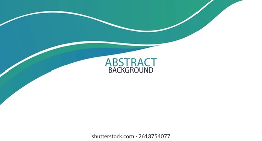 Vector blue line background curve element with white space for text and message design, overlapping layers, vector
