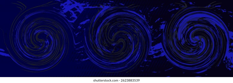 Elemento de curva de fondo de línea azul de Vector con espacio negro para el diseño de texto y mensajes, capas superpuestas	
