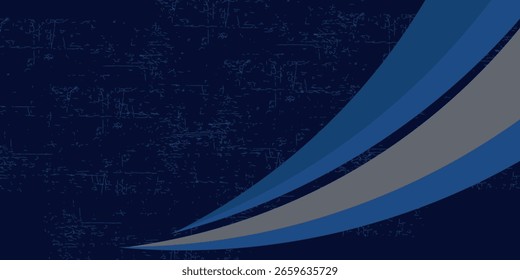 Elemento de curva de plano de fundo de linha azul vetorial com espaço preto para design de texto e mensagem, camadas sobrepostas