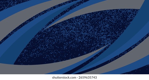 Vector blue line background curve element with black space for text and message design, overlapping layers