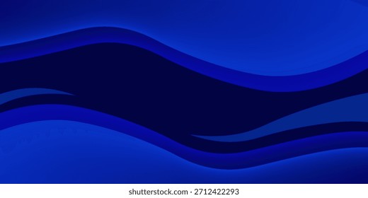 Vector blue line background curve element with purple space for text and message design