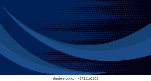Elemento de curva de plano de fundo de linha azul vetorial com espaço preto para design de texto e mensagem, camadas sobrepostas	
