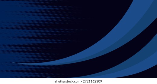 Elemento de curva de fondo de línea azul de Vector con espacio negro para el diseño de texto y mensajes, capas superpuestas	
