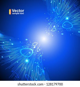 Vector blue lines equalizer