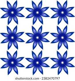 Vector blue lotus with various variations