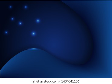 Vector of blue luxury abstract background template. Futuristic and elegant with gradient colors. Realistic dark background. Eps 10.