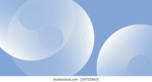 Vector blue modern background with circle elements. Digital technology illustration simple