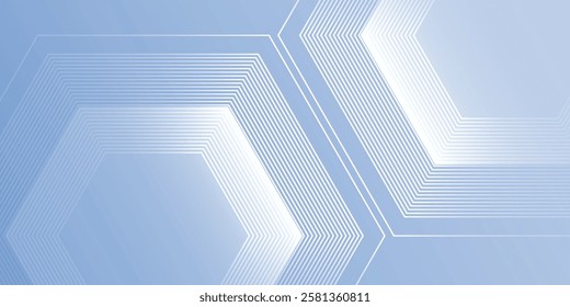 Vector blue modern background with hexagon elements. Digital technology concept abstract