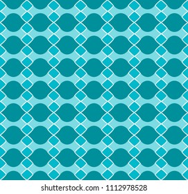 Vector Blue Modern Seamless Pattern. Monochrome Retro Texture. Hipster Geometric Background.