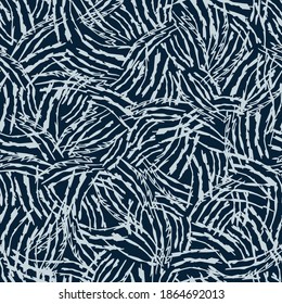 Vector blue mystery cat pen sketch animal scratch marks seamless texture background. Perfect for fabric, scrapbooking and wallpaper projects.