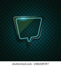 Vector of blue neon banner design.