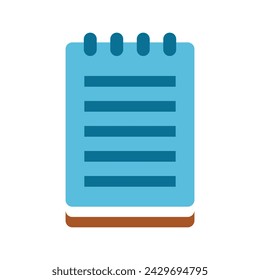 vector blue notepad icon design illustration