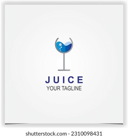 Vector blue ocean juice logo premium elegant template vector eps 10