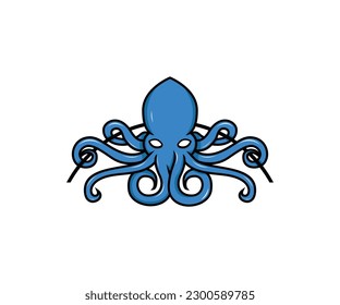 vector de pulpo azul para lo que se necesite