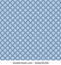 Vector Blue Overlapping Stars in Blue Circles. Background for textiles, cards, manufacturing, wallpapers, print, gift wrap and scrapbooking.