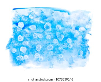 Vector blue paint smear stroke background. Abstract acrylic textured art illustration. Wet and Dry Acrylic Texture Paint Stain Illustration. Hand drawn brush strokes vector backdrop. Acrilyc strokes.