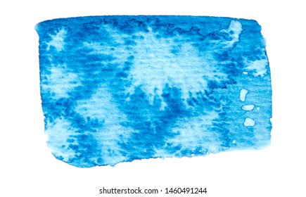Vector blue paint texture isolated on white - watercolor banner for Your design
