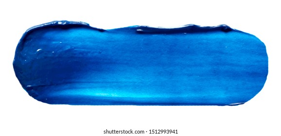 Vector blue paint texture isolated on white - oil banner for Your design