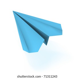 VECTOR blue paper plane