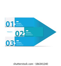 vector blue Paper Progress infographic background / product choice or versions / banners or web layout