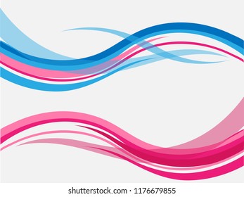 Vector blue pink abstract background.  Wavy waves banner color line for web banner. Abstract pink wave, lines wave texture background, web design abstract card, abstract banners. 