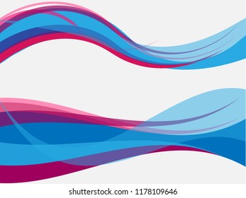 Vector blue pink abstract background.  Wavy waves banner color line for web banner. Abstract pink wave, lines wave texture background, web design abstract card, abstract banners. 