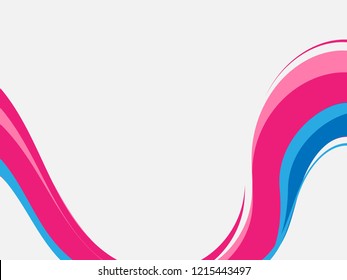 Vector blue pink abstract swoosh background. Wavy waves banner color line for web banner. Abstract pink wave, lines wave texture background, web design abstract card, abstract banners. 
