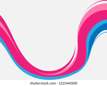 Vector blue pink abstract swoosh background. Wavy waves banner color line for web banner. Abstract pink wave, lines wave texture background, web design abstract card, abstract banners. 