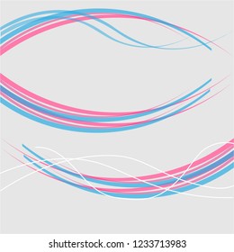 Vector blue pink abstract swoosh background. Wavy waves banner color line for web banner. Abstract pink wave, lines wave texture background, web design abstract card, abstract banners. 