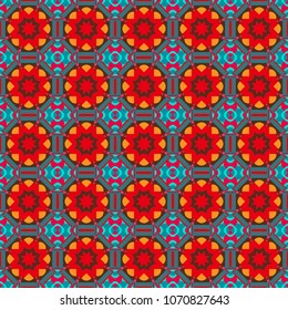Vector blue, pink and brown seamless background pattern with rhombuses.