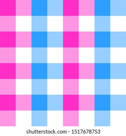 vector blue and pink Gingham check pattern design illustration for printing on paper, wallpaper, covers, textiles, fabrics, for decoration, decoupage, and other.