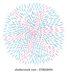 Vector blue and pink  line abstract background
