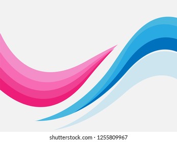 Vector blue, pink wavy wave abstract swoosh background. Wavy waves banner color line for web banner. Abstract pink wave, lines wave texture background, web design abstract card, abstract banners. 