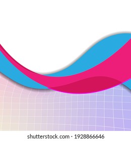 Fondo de oscilación abstracto de ondas onduladas rosa azul vectorial. Línea de color de pancarta de ondas onduladas para banner web. 