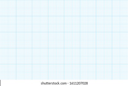 Vector blue plotting millimeter graph  blank paper background