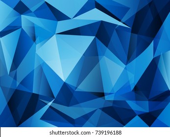 vector blue polygon pattern with abstract light and shade for business concept backdrop background