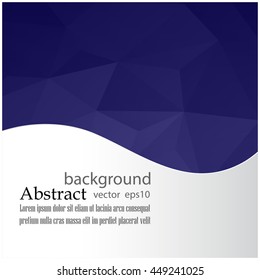 Vector Blue polygonal background brochure Template