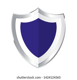 Vector blue protective shield pictogram icon for logo use