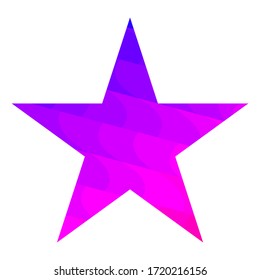 Vector blue and purple abstract star on white background, illustration