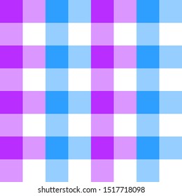 vector blue and purple Gingham check pattern design illustration for printing on paper, wallpaper, covers, textiles, fabrics, for decoration, decoupage, and other.