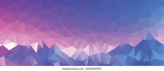 Vektor blau und lila Low Poly abstrakten Hintergrund, trendy, geometrisch, Cyber-polygonale Tapete, Dreieck-Stil Poster