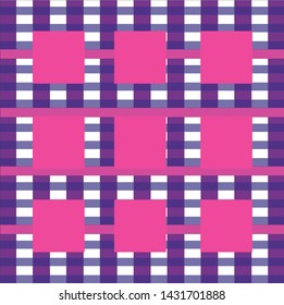 Vector blue purple pink square and checker pattern background
